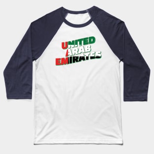 United Arab Emirates vintage style retro souvenir Baseball T-Shirt